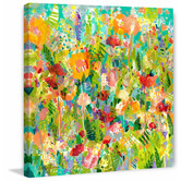 Galerie Art Co Colourful Garden Wrapped Canvas Painting Print