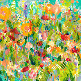 Galerie Art Co Colourful Garden Wrapped Canvas Painting Print