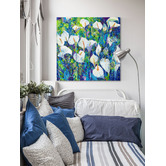 Galerie Art Co Morning Blues Wrapped Canvas Painting Print