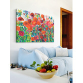 Galerie Art Co Plentiful Poppies Wrapped Canvas Painting Print