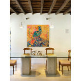 Galerie Art Co Afrikarma Peacock Art Print on Canvas