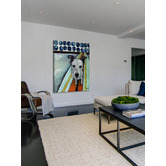 Galerie Art Co Dog On Surfboard Art Print on Canvas