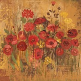 Galerie Art Co Floral Frenzy Red VI Art Print on Canvas