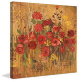 Galerie Art Co Floral Frenzy Red VI Art Print on Canvas