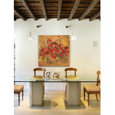 Galerie Art Co Floral Frenzy Red VI Art Print on Canvas