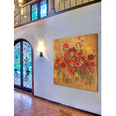 Galerie Art Co Floral Frenzy Red VI Art Print on Canvas