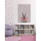 Galerie Art Co Hare with Red Glasses Canvas Wall Art