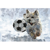 Galerie Art Co Dog &amp; Soccer Ball Stretched Canvas Wall Art