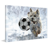 Galerie Art Co Dog &amp; Soccer Ball Stretched Canvas Wall Art