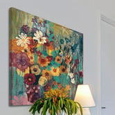Galerie Art Co Floral Frenzy Green II Art Print on Canvas