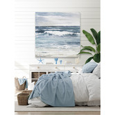 GalerieArtCo White Waves Splash Stretched Canvas Wall Art | Temple ...