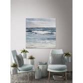 Galerie Art Co White Waves Splash Stretched Canvas Wall Art