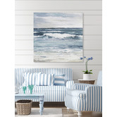 Galerie Art Co White Waves Splash Stretched Canvas Wall Art