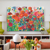 Galerie Art Co Plentiful Poppies Wrapped Canvas Painting Print