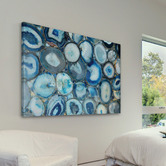 Galerie Art Co Blue Geode Bunch Canvas Wall Art