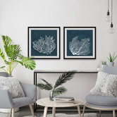 Galerie Art Co 2 Piece Tropical Corals Framed Printed Wall Art Set