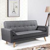 Cora Home Living Charcoal Homer 3 Seater Sofa Bed