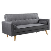 Cora Home Living Charcoal Homer 3 Seater Sofa Bed
