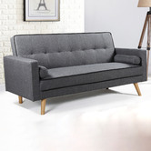 Cora Home Living Charcoal Homer 3 Seater Sofa Bed