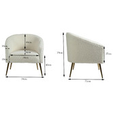 Oggetti White Shreya Armchair | Temple & Webster