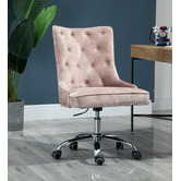 Oggetti Beverly Button Tufted Velvet Office Chair | Temple & Webster
