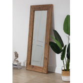 Cora Home Living Natural Recycled Elm Wood Wall Mirror