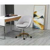 Cora Home Living Kierra Velvet Office Chair
