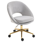 Cora Home Living Kierra Velvet Office Chair