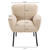 Cora Home Living Kennard Boucl&eacute; Armchair
