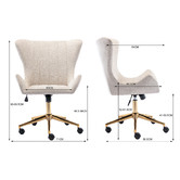 Cora Home Living Aina Velvet Office Chair