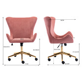 Cora Home Living Aina Velvet Office Chair