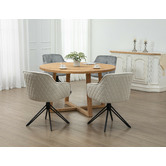 Cora Home Living Brewster Pine Wood Dining Table