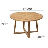 Cora Home Living Brewster Pine Wood Dining Table