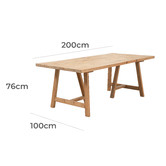Cora Home Living Betheland Pine Wood Dining Table