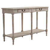 Cora Home Living Louis XVI Hallway Table in Wash White