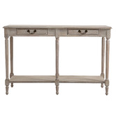 Cora Home Living Louis XVI Hallway Table in Wash White