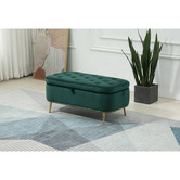 Cora Home Living Gilliam Velvet Storage Ottoman Bench