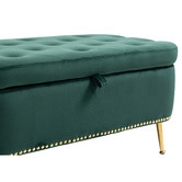 Cora Home Living Gilliam Velvet Storage Ottoman Bench