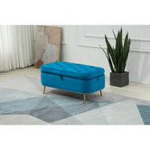 Cora Home Living Gilliam Velvet Storage Ottoman Bench