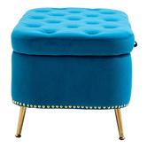 Cora Home Living Gilliam Velvet Storage Ottoman Bench