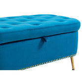 Cora Home Living Gilliam Velvet Storage Ottoman Bench