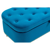 Cora Home Living Gilliam Velvet Storage Ottoman Bench