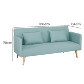 Cora Home Living Lawrence 3 Seater Sofa Bed