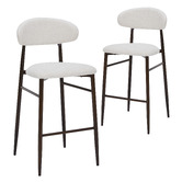 Cora Home Living 74cm Alexir Boucle Bar Stools