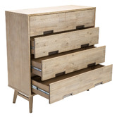 Rita Home Tessa 4 Drawer Acacia Tallboy
