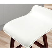 Letitia Lane 65cm White Ivana Faux Leather Barstools