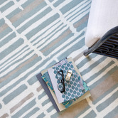 Florence Broadhurst Stripe Jade Tortoiseshell Hand-Tufted Wool Rug