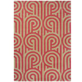Florence Broadhurst Claret Turnabouts Hand-Tufted Wool Rug