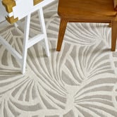 Florence Broadhurst Ivory Japanese Floral Hand-Tufted Wool Rug
