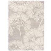 Florence Broadhurst Oyster Japanese Floral Hand-Tufted Wool Rug